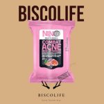 دستمال مرطوب آرایش پاک کن و ضد جوش برند NINO Nurturing انگلیس