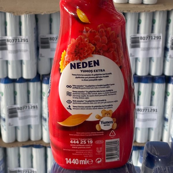 مایع نرم کننده لباس یوموش قرمز با رایحه کهربا Amber حجم 1440 میلی - Image 3