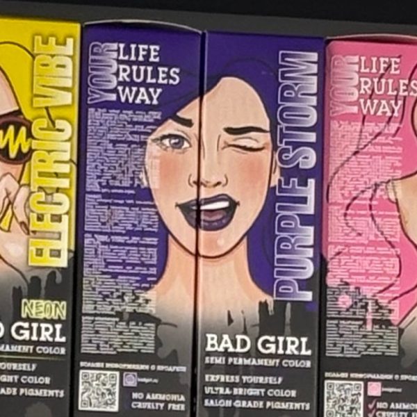 شامپو رنگ فانتزی بنفش BAD GIRL Purple Storm (بدون آمونیاک) حجم 150 میلی - Image 2