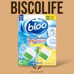 قرص بوگیر و جرمگیر توالت بلو Bloo اروپایی مکعبی رایحه لیمویی Lemon تعداد 2 عددی