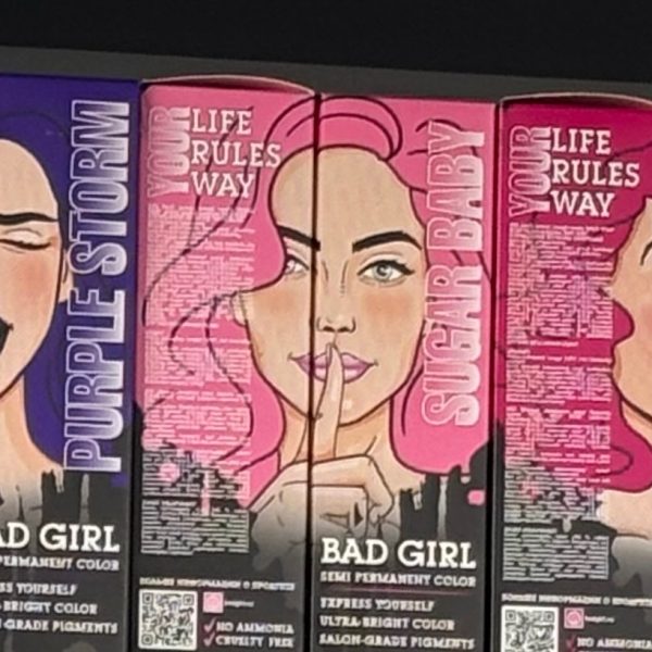 شامپو رنگ فانتزی صورتی پاستیلی BAD GIRL Sugar Baby (بدون آمونیاک) حجم 150 میلی - Image 3