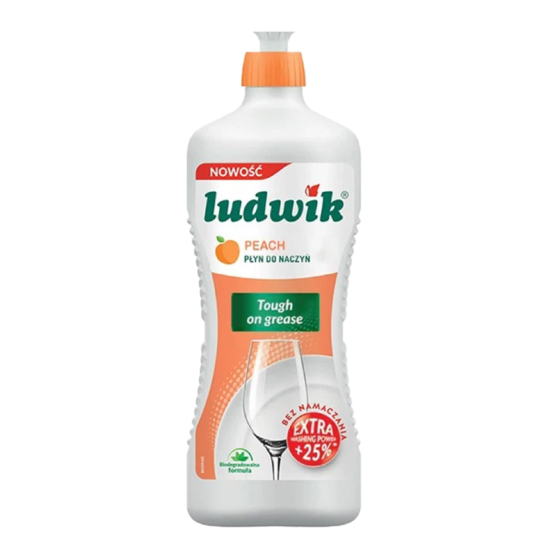 ludwick-dishwashing-liquid-peach-900-ml مایع ظرفشویی لودویک هلو 900 میلیلیتر