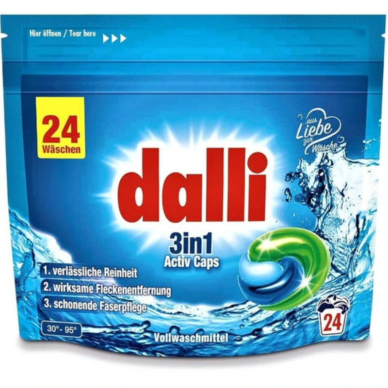 قرص ماشین لباسشویی دالی آبی قرص ماشین لباسشویی دالی آبی 24 عددی - Image 1